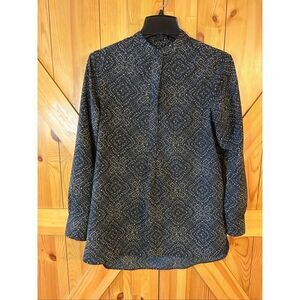 Lauren Ralph Lauren Long Sleeve Pullover Blouse Black Size Small (5461)